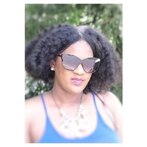 Black Cat Eye Gradient Shade Lens